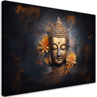 Obraz na płótnie, Złoty budda abstrakcja - 90x60