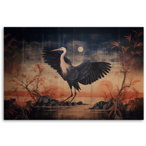 Obraz na płótnie, Żuraw Natura Orientalny - 100x70