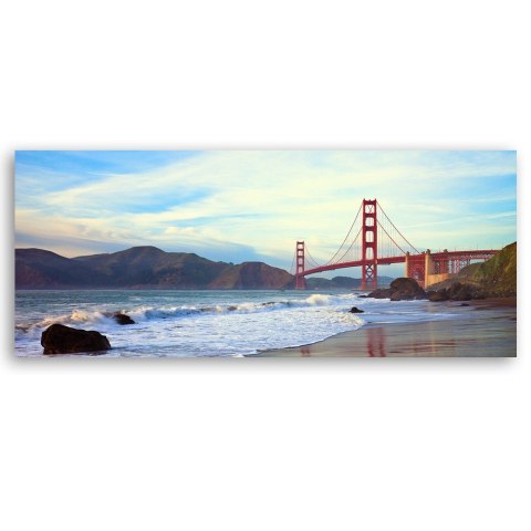 Obraz na płótnie, Golden Gate Bridge Most - 120x40