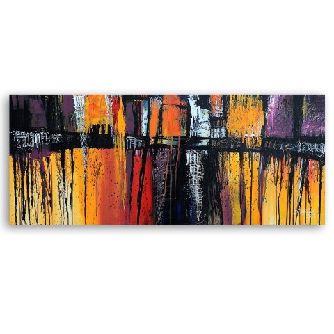 Obraz na płótnie, Kolorowa abstrakcja - 150x50