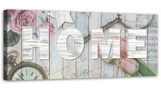 Obraz na płótnie, Rustykalny styl napis Home - 120x40