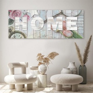 Obraz na płótnie, Rustykalny styl napis Home - 150x50
