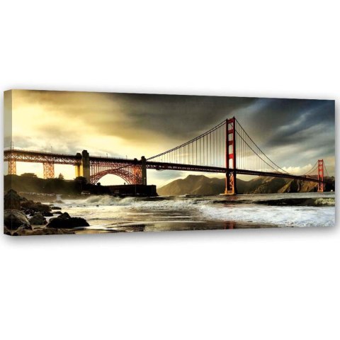 Obraz na płótnie, Widok na Most Brookliński - 120x40