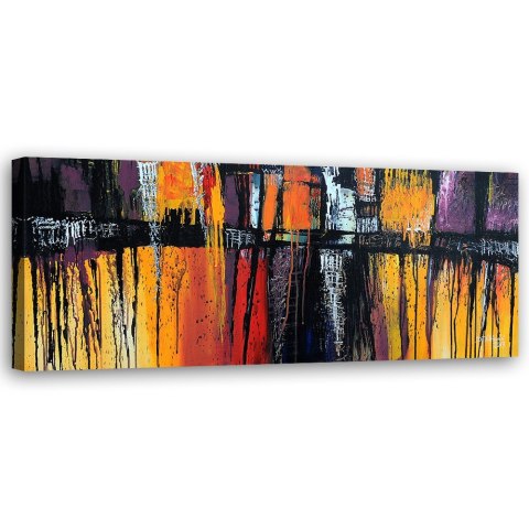 Obraz, Ognista abstrakcja - 120x40