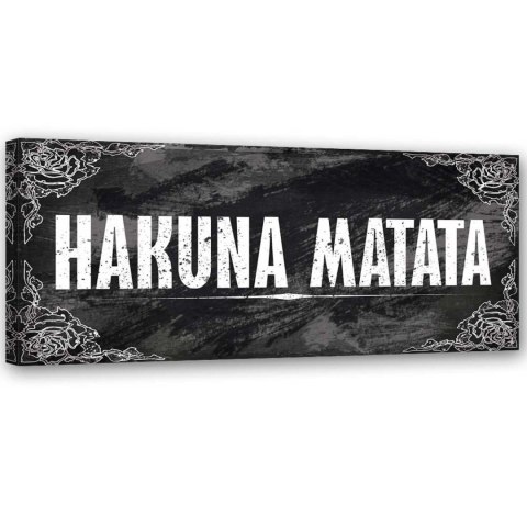 Obraz na płótnie, Napis Król Lew Hakuna Matata - 120x40