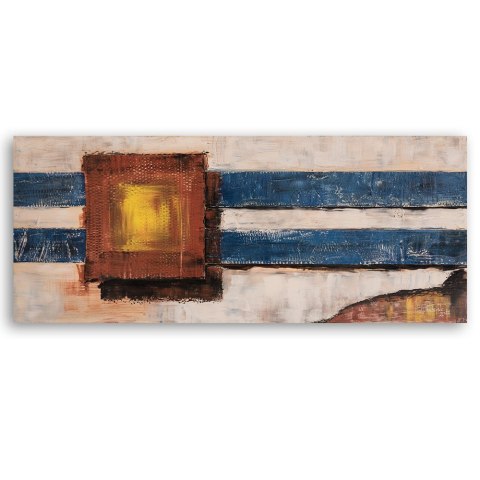 Obraz na płótnie, Niebieskie linie - 90x30