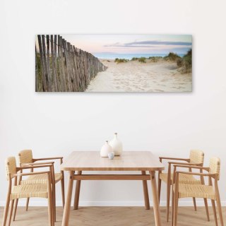 Obraz na płótnie, Plaża po zachodzie słońca - 150x50