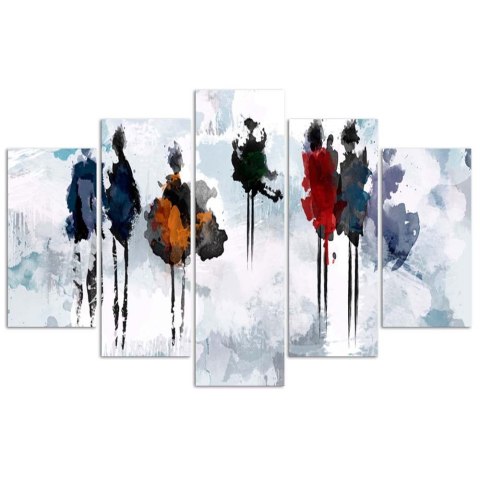 Obraz pięcioczęściowy na płótnie, Spacer - 100x70