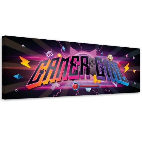 Obraz na płótnie, Napis gaming zone - 120x40