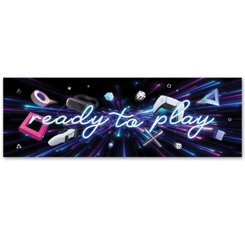 Obraz na płótnie, Napis ready to play - 150x50