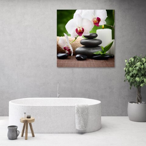 Obraz na płótnie, Orchidee zen - 60x60