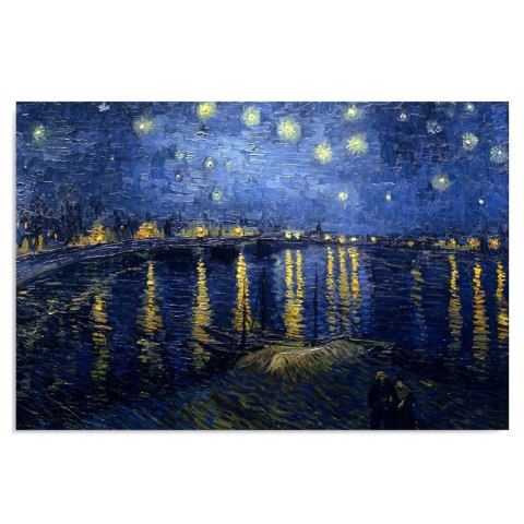 Obraz na płótnie, Reprodukcja obrazu V. van Gogha - gwiaździsta noc - 100x70