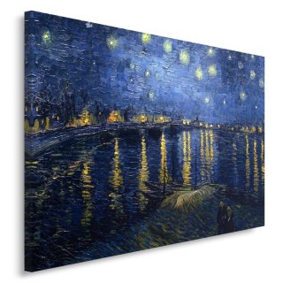 Obraz na płótnie, Reprodukcja obrazu V. van Gogha - gwiaździsta noc - 60x40