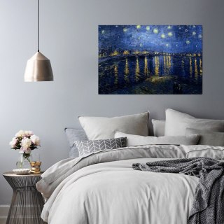 Obraz na płótnie, Reprodukcja obrazu V. van Gogha - gwiaździsta noc - 60x40