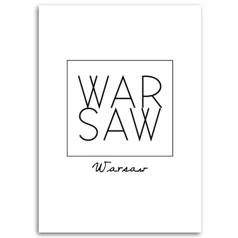 Obraz na płótnie, Napis Warszawa - 70x100