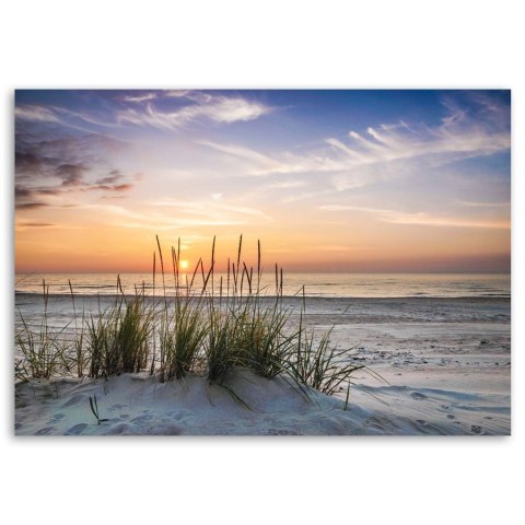 Obraz na płótnie, Zachodzące słońce na plaży - 90x60