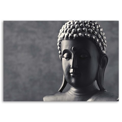 Obraz na płótnie, Budda na szarym tle - 120x80