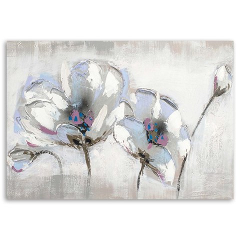 Obraz na płótnie, Malowane kwiaty shabby chic - 60x40