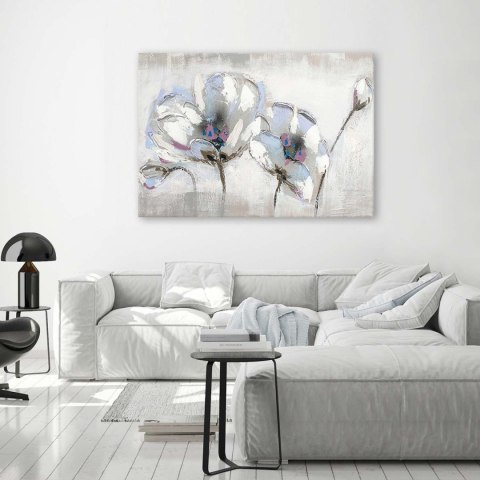 Obraz na płótnie, Malowane kwiaty shabby chic - 90x60