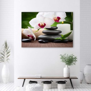 Obraz na płótnie, Orchidea Kwiaty Zen - 100x70