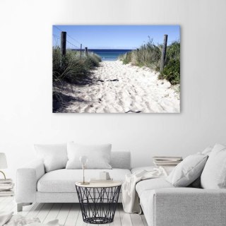 Obraz na płótnie, Ścieżka przez wydmy na plażę - 120x80