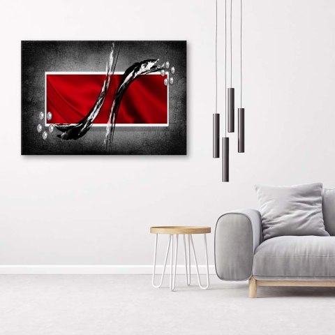 Obraz na płótnie, Abstrakcja czerwona - 60x40