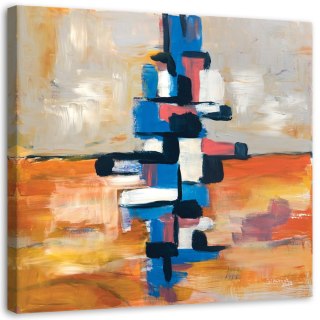 Obraz na płótnie, Abstrakcja kolorowa piramida - 40x40