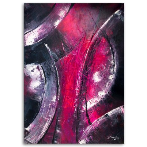 Obraz na płótnie, Srebrne okręgi abstrakcja - 80x120