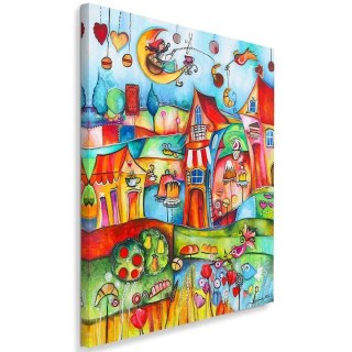 Obraz na płótnie, Bajkowe miasteczko - 80x120