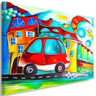 Obraz na płótnie, Czerwony samochodzik - 120x80