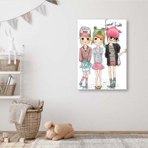 Obraz na płótnie, Przyjaciółki moda glamour - 70x100