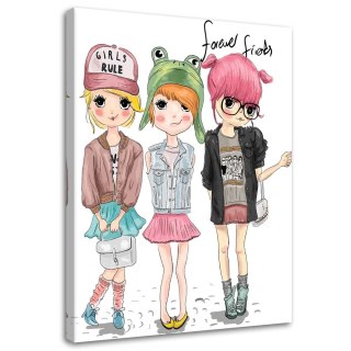 Obraz na płótnie, Przyjaciółki moda glamour - 80x120