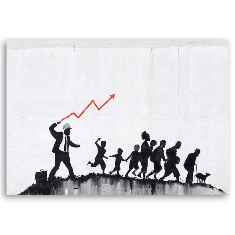 Obraz na płótnie, Banksy Ekomoniczna polityka - 120x80