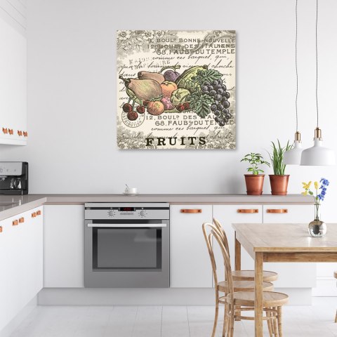 Obraz na płótnie, Owoce vintage - 60x60