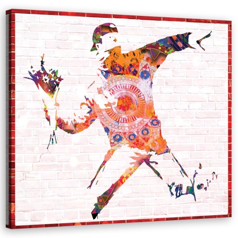 Obraz, Banksy Flower Thrower - 50x50