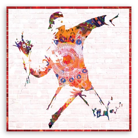 Obraz, Banksy Flower Thrower - 50x50