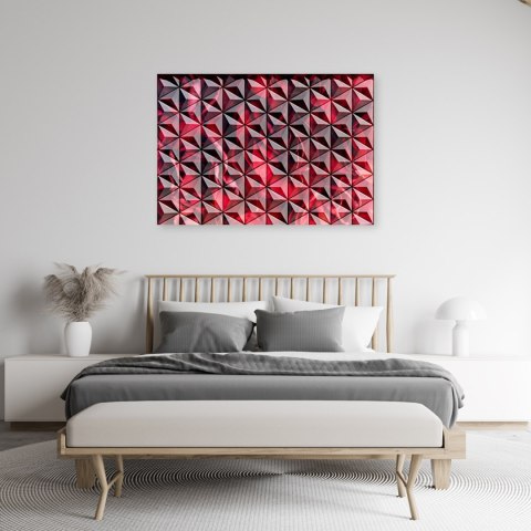 Obraz na płótnie, Czerwona geometria - 90x60