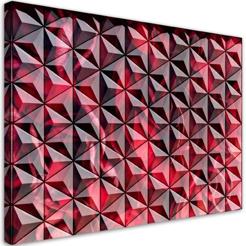 Obraz na płótnie, Czerwona geometria - 90x60