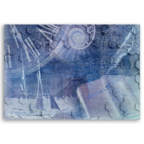 Obraz na płótnie, Abstrakcja niebieska - 90x60