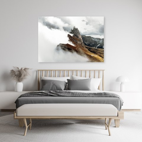 Obraz na płótnie, Górski szczyt w chmurach - 100x70