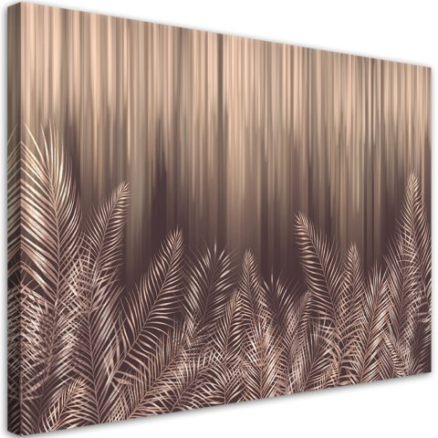 Obraz na płótnie, Egzotyczne liście palmy 3D - 90x60