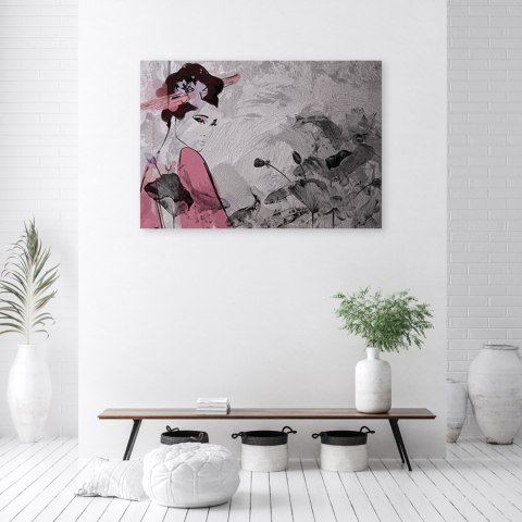 Obraz na płótnie, Japońska gejsza - 120x80