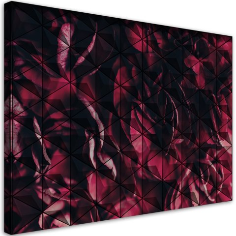 Obraz na płótnie, Czerwona abstrakcja geometryczna - 100x70