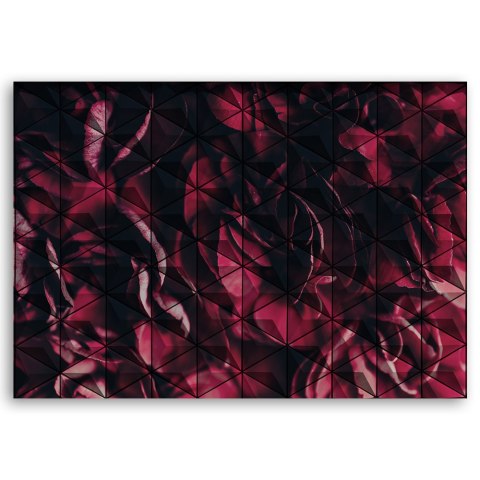 Obraz na płótnie, Czerwona abstrakcja geometryczna - 100x70
