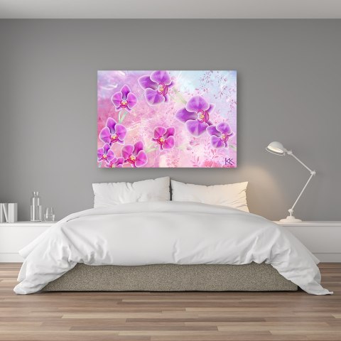 Obraz na płótnie, Orchidea Kwiaty Abstrakcja - 60x40
