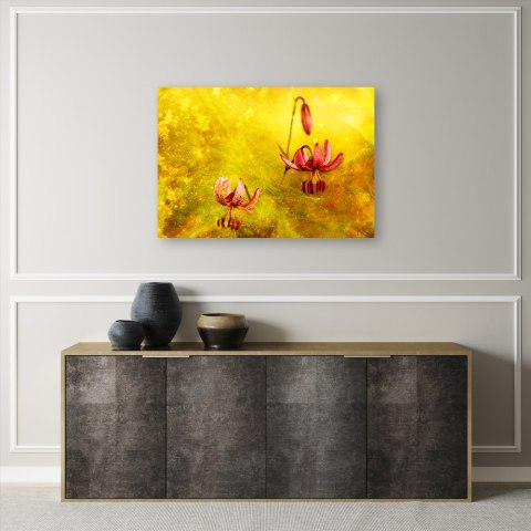 Obraz na płótnie, Zwiędłe tulipany kwiaty - 100x70