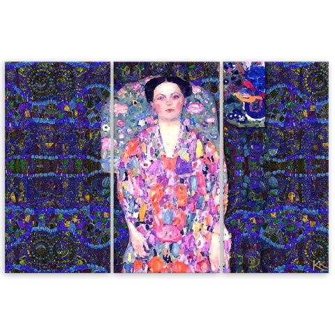 Obraz trzyczęściowy na płótnie, Portret Eugenia Primaves - 150x100