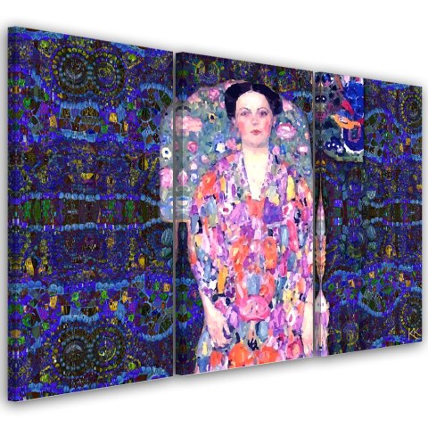 Obraz trzyczęściowy na płótnie, Portret Eugenia Primaves - 150x100