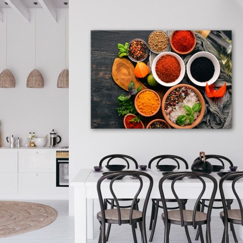 Obraz na płótnie, Świeże przyprawy w kuchni - 60x40