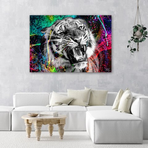 Obraz na płótnie, Tygrys zwierze natura - 90x60